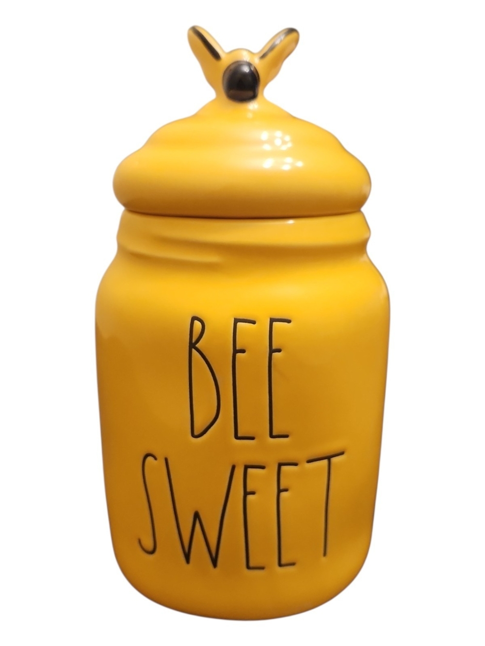 Rae Dunn BEE SWEET Yellow Ceramic Canister with Bee Lid